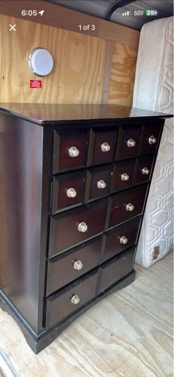 Dark Wood Chest of Drawers