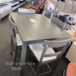 5-Pc Counter Height Dining Table Set