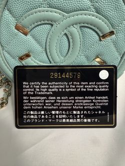Authentic Preowned Chanel Filigree Round Clutch with Chain Quilted Caviar Mini