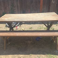 Bench Table And Chairs 
