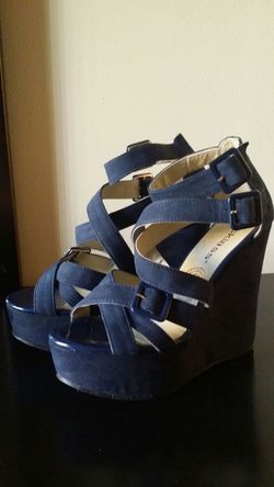 Navy blue wedges