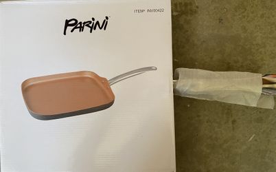 Parini 12 inch copper non stick square griddle