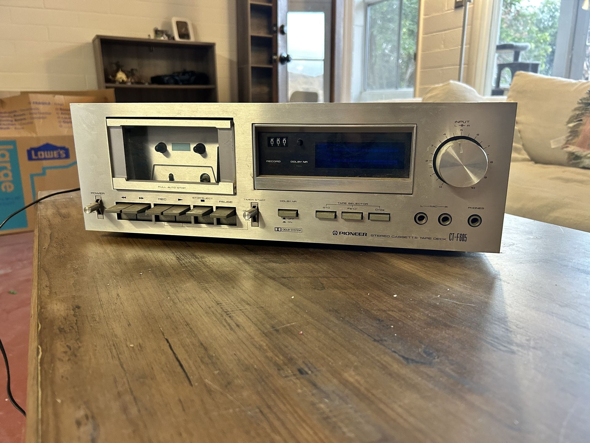 Vintage 1979 Pioneer Cassette Tape Deck & Radio Tuner