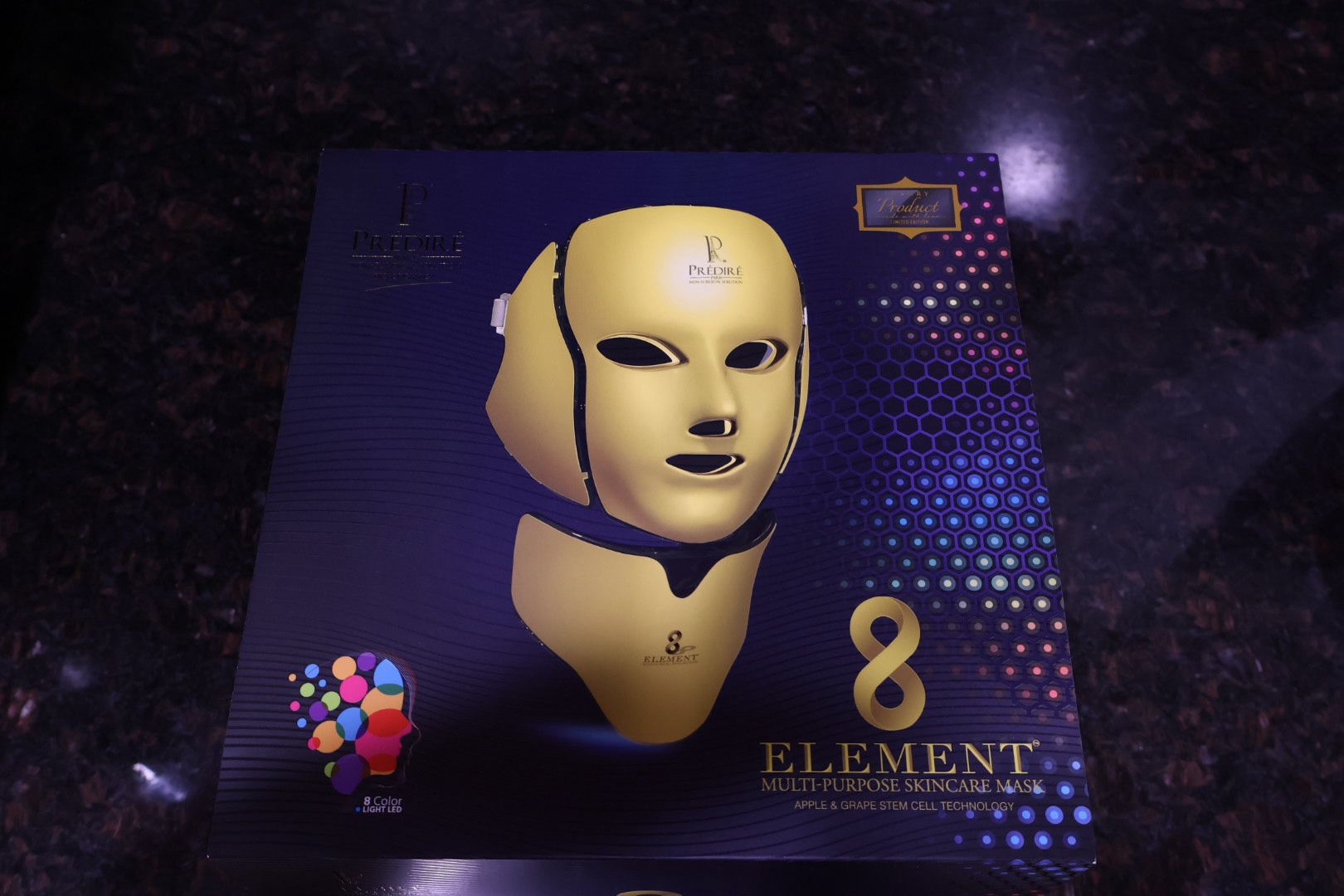 Predire Paris 8 Skin Element Multi Purpose Skincare Face And Neck Mask Gold, New