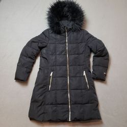 Women's Tommy Hilfiger long puffy winterjacket faux fur hood