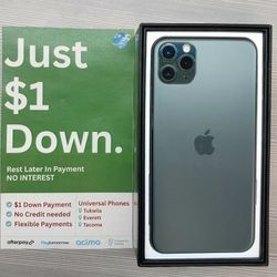 Apple IPhone 13 Pro Max 128gb  Unlocked, FREE Smartwach/ Headphones. Pay $1 Today Rest in payments. NO CREDIT NEEDED FINANCING