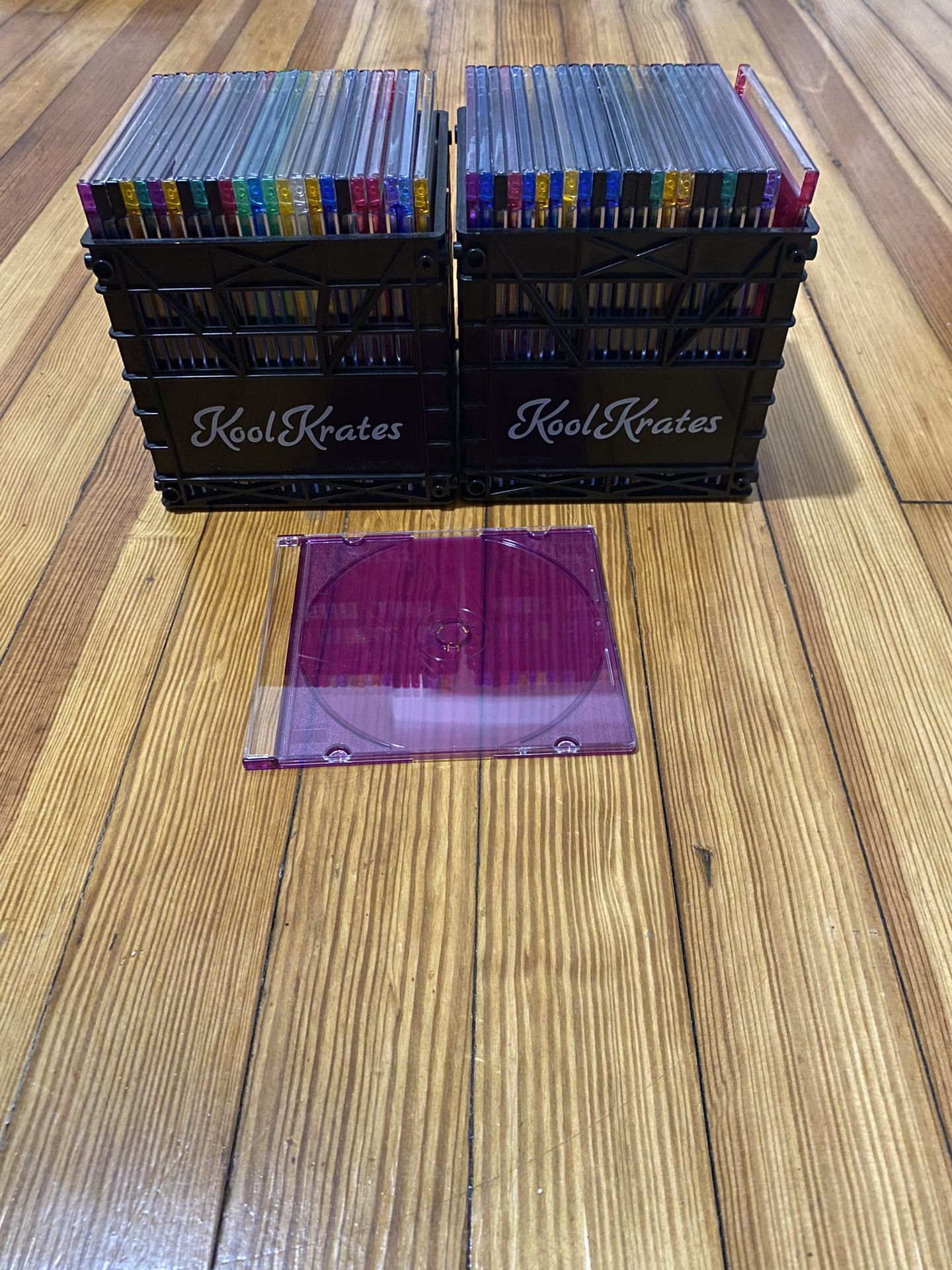 CD jewel cases (used) comes with crates as well.