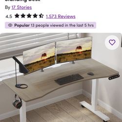 55” Sit Stand Desk With monitor Arms