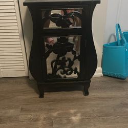 Black Mirrored Cabinet 