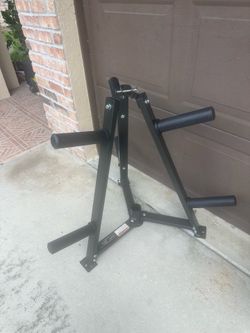 Weight plate tree holder