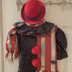 ‘TWISTED CIRCUS CLOWN' GIRLS HALLOWEEN COSTUME-SIZE SMALL (4-6)