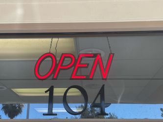 Hanging Optiva LED open sign