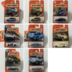 Lot of 8 Matchbox Cars Land Rover Bently Lambo Others