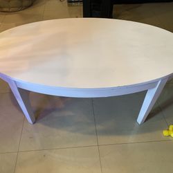 Oval Wooden Coffee Table