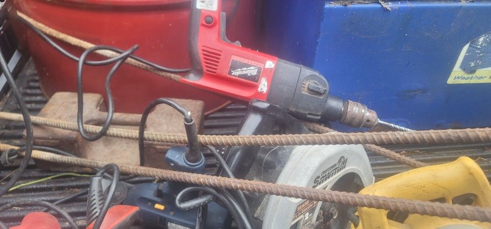 Skill saws and drills $10 dollars each