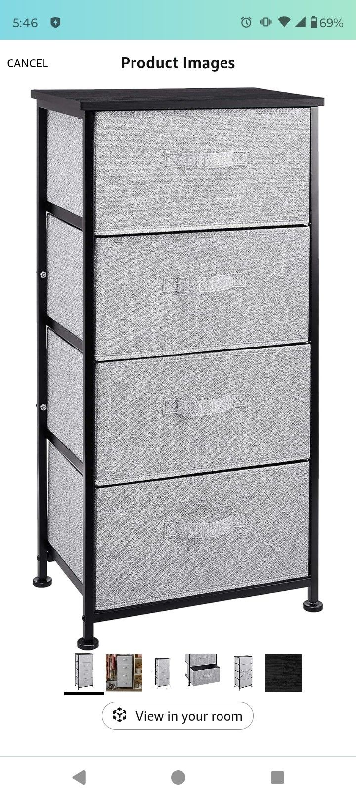 Amazon Basics Fabric 4-Drawer Storage Dresser