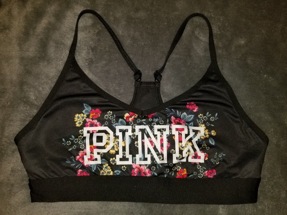 Victoria Secrets PINK Womens Jrs XL X-Large Gym To Swim Sport Bra Bikini Top.