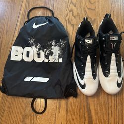 Brand New 11.5 Nike Zoom ZM Vapor Carbon Fly TD White Black Football Cleats 396256-002
