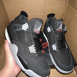 Canvas Jordan 4s Sizes 9.5 And 10 Men