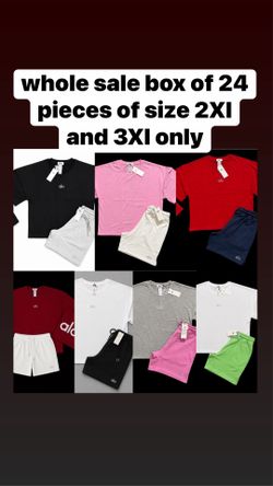 alo shirt and short set whole sale box of 24 pieces