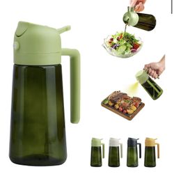 2 In 1 Oil Dispenser And Oil Sprayer, 16 Oz/470 Ml Oil Dispenser For Kitchen Spray, With Fine Mist Nozzle