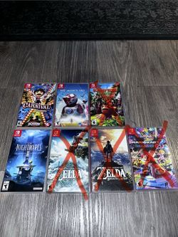Nintendo switch games for sale and case