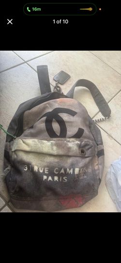CHANEL BACK PACK GRAFFITI COCOMARK NEWSPAPER AC