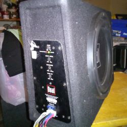 Dual TBX10A 10" Subwoofer 4 Ohms Single Voice Coil 175 Watts RMS Power 500 Watts Peak Power The Amplifier Is 300 Watts Peak Power Angel Sealed Box 