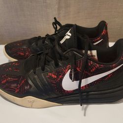 Nike Kobe Mentality Bright Crimson Men's Athletic Sneakers Size 8 Black Red