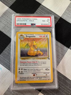 PSA 8 Dragonite  Holo Fossil