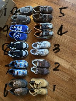 New & used Toddler shoes, booties, size 9-13, price 0 to 5 - $5