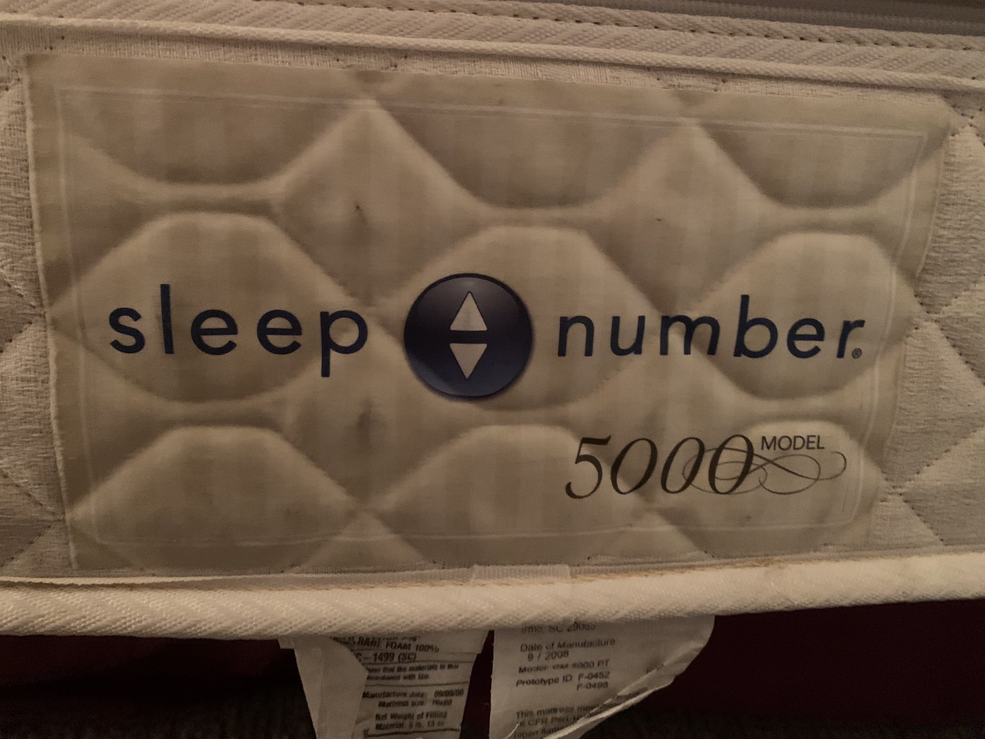 Sleep number bed
