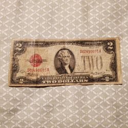 1928 D series $2 Dollar Bill US Legal Tender Note Red Seal Currency Money