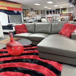 Beautiful Grey Modern L-sectional On Sale 45% OFF NOW! 😁😁