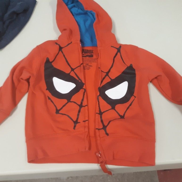 Marvel SPIDERMAN Hoodie Size 18 Months