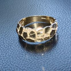 14 K Ring Gold Nugget Size 9