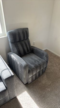 Grey Suede Chair Recliner
