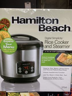 Hamilton Beach Digital Simplicity Rice Cooker & Food Steamer 37541