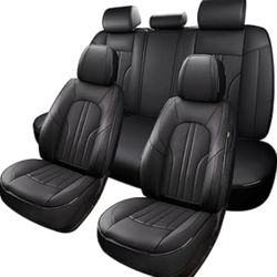 MINGBRON Car Seat Cover Full Set, Leather Car Seat Cover, Waterproof Seat Covers, Car Seat Cushion, Nappa Leather Seat Covers Car Seat Protector Unive
