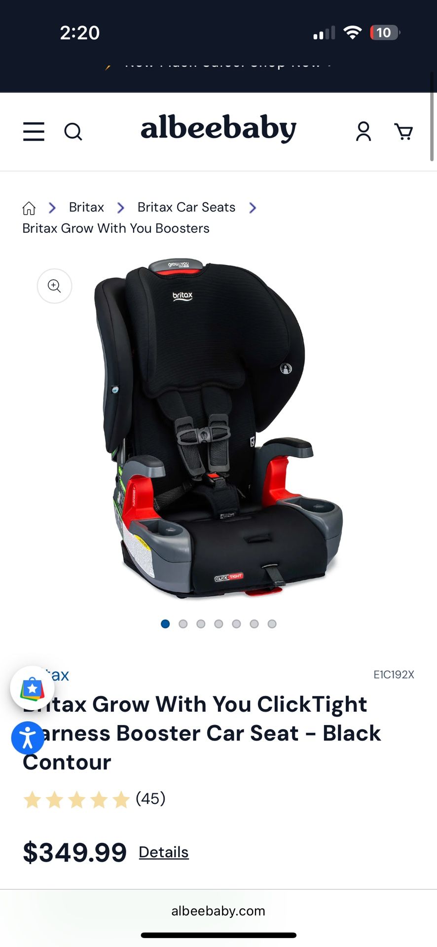 Britax Harness 2 Booster Seat Black