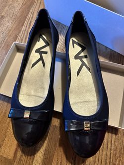 Anne Klein Sport Navy Blue Flats NEW