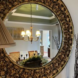 Ethan Allen Round Florentine Mirror 47”