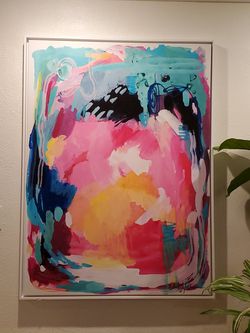 Oversized Amira Rahim Abstract Art 36x48! $199