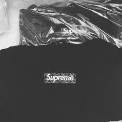 Black Supreme Bandana Bogo Hooded Sweatshirt Sz. Medium