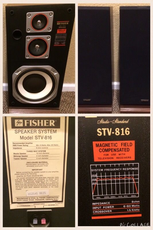 Vintage Fisher STV-816 Speaker Set