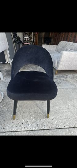 Black Velvet And Gold Dining Chairs