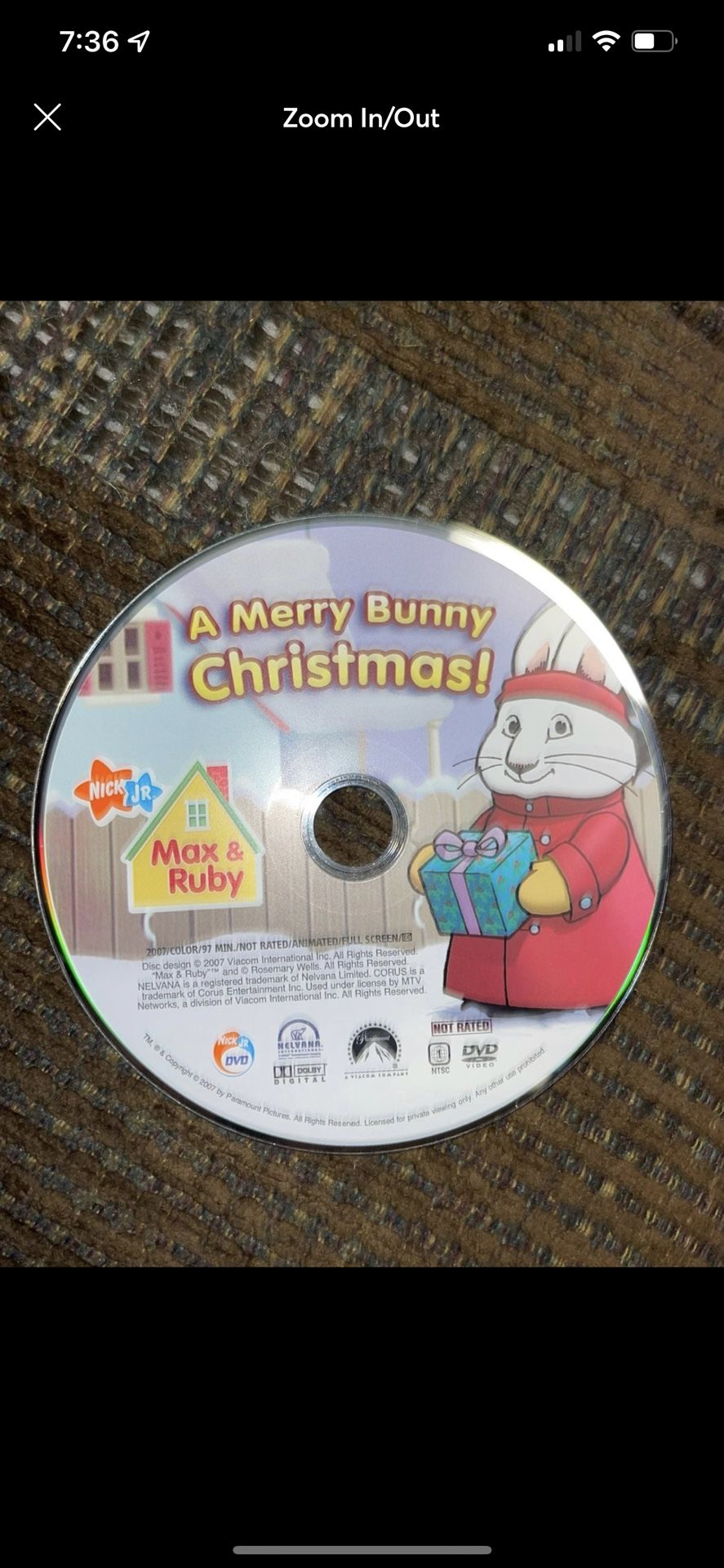 Official Nickelodeon Max and Ruby Christmas DVD