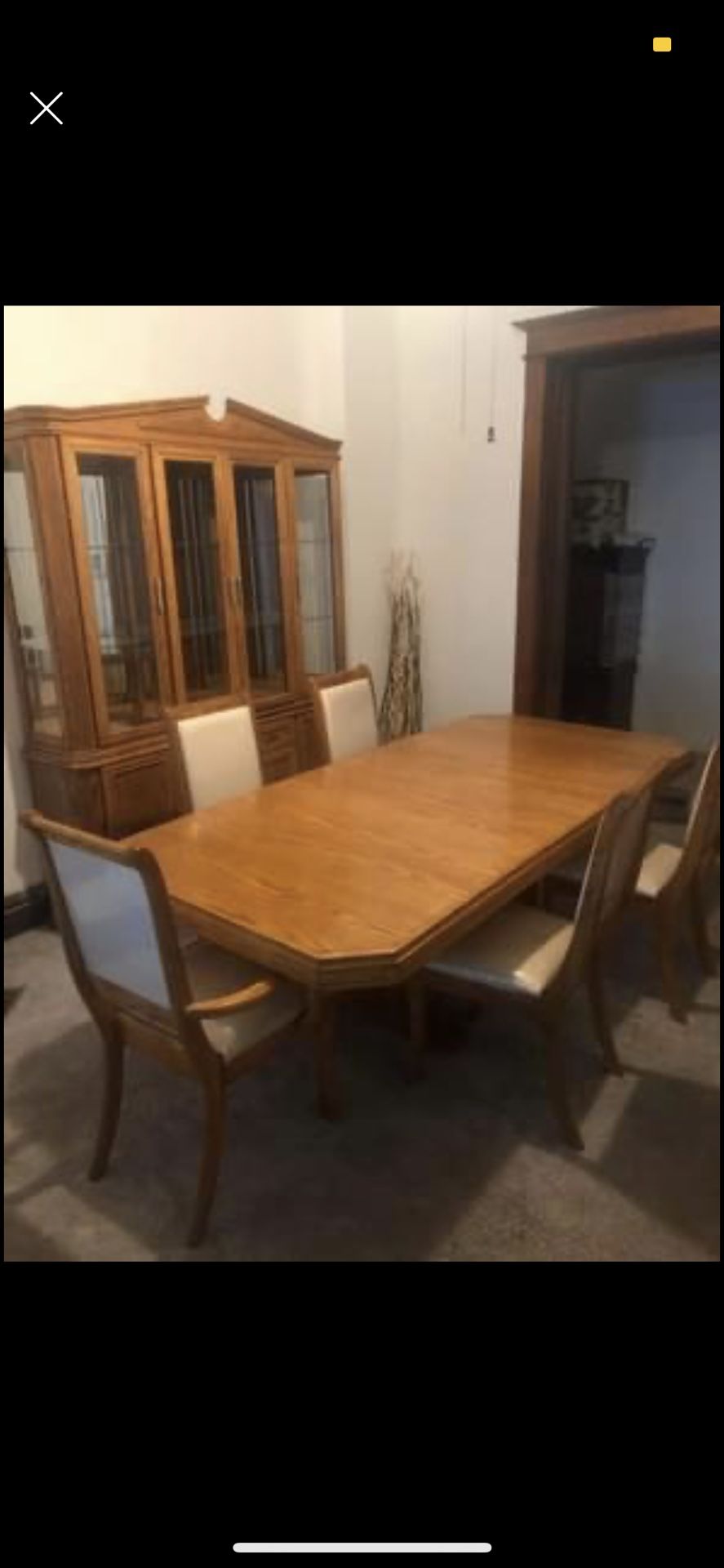 LIKE NEW - REAL WOOD DINING SET 