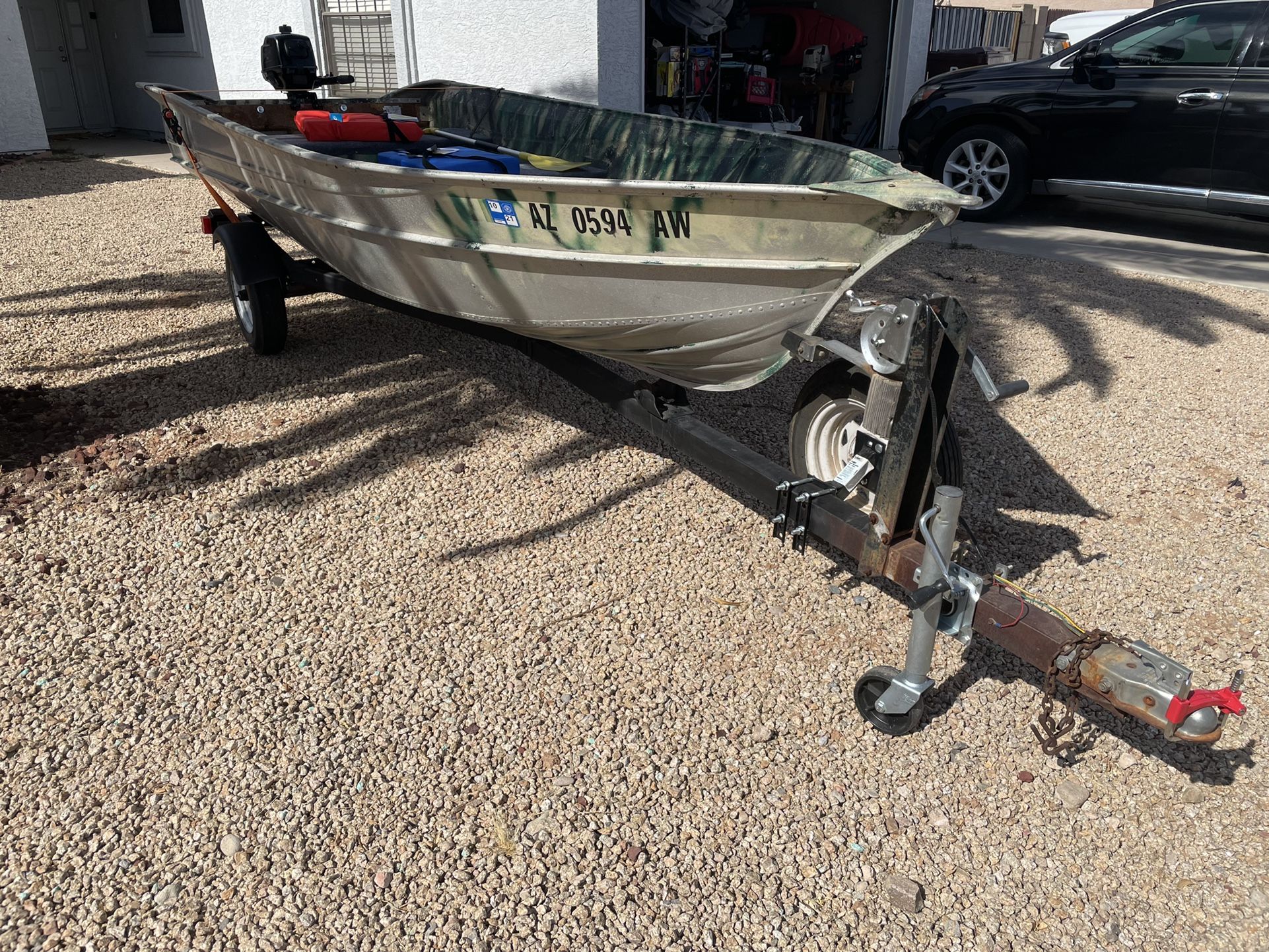14’ Valco Aluminum Boat W/ New Kuda 2.6hp Outboard