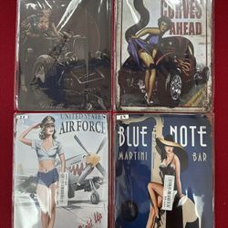 4 Garage / Man Cave / Decor Funny Metal Signs 